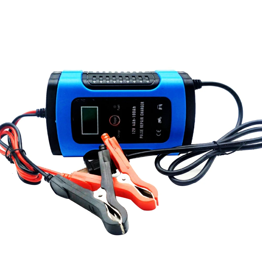 

12V 6A Full Automatic Car Wet Dry Lead Acid Battery Charger LCD Display Intelligent Fast Power Charging Pulse Repair Chargers
