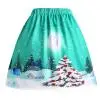Skirt Women's Skirt Sexy Christmas Santa Printed Swing Performance Short Skirt Polyester Slim Waist Casual  Womens Skirts Female