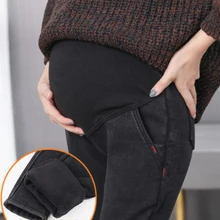 Thickened Warm Trousers Skinny Maternity Pants Clothes For Pregnant Women Nursing Prop Belly Leggings Pregnancy Clothing Pants