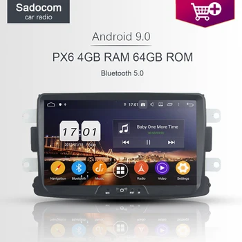 

PX6 IPS 1 din Android 9.0 8 Core 4GB 64GB For Dacia Renault Duster Logan Sandero Car DVD Player RDS autoradio GPS car radio 5.0