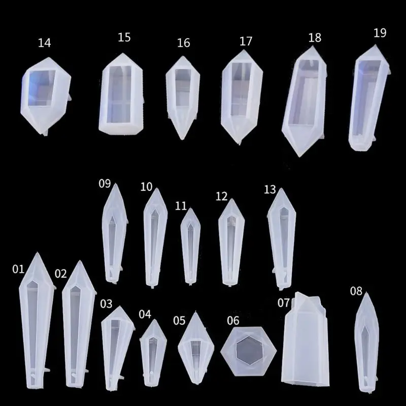 

Resin Stone Pendulum Crystal Column Pendant Silicone UV Resin Mold Jewelry Tools