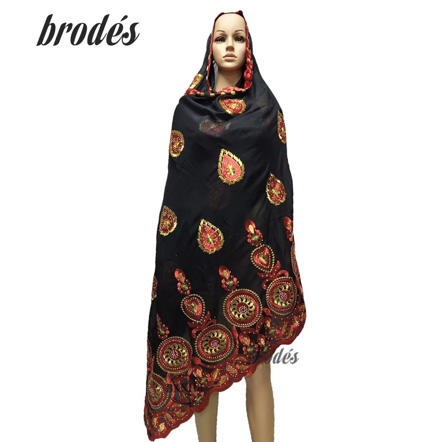 

Limited Edition New Trendy Flower New Trendy Muslim Embroidered Scarf Multi-Country Scarf Shawl and Headscarf