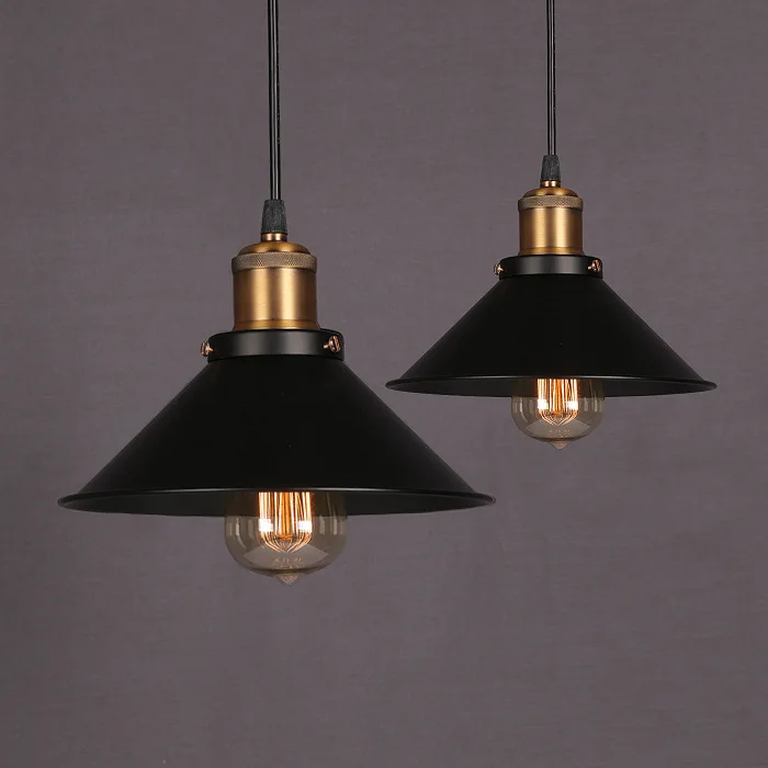 

American-Style Village Creative Restaurant Black Dress Chandelier Cool Coffee Shop Bar Iron Droplight Retro Iron Droplight