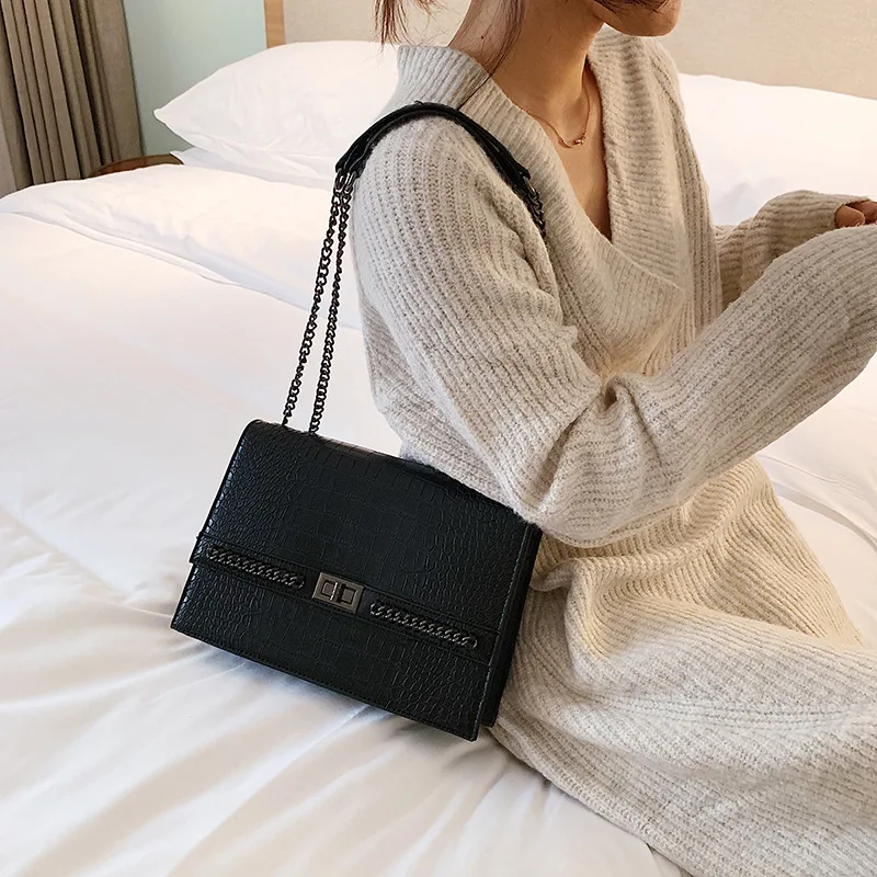 Bolsa Mujer, сумки для женщин, роскошные сумки, женские сумки, дизайнерские, крокодиловый узор, кожа, сумка через плечо, сумка-мессенджер