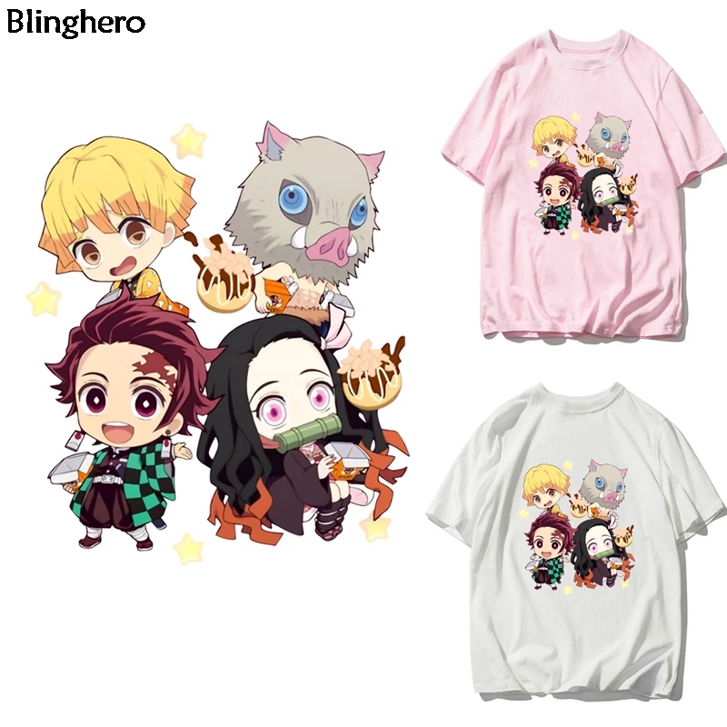 

Blinghero Cool Anime Heat Transfer Stickers Thermal Patch Fashionable Iron-on Patch Stylish Clothing Accessory BH0564