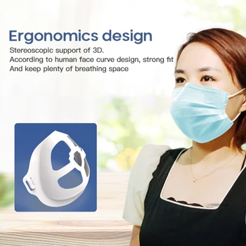 

5Pcs Unisex Mask Bracket Dustproof Mask Bracket PM2.5 Windproof Haze Anti Pollution 3D Mask Holder Breathable Mask Supports