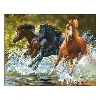 

Running Horse DIY Digital Oil Painting By Numbers Canvas Painting Home Decor