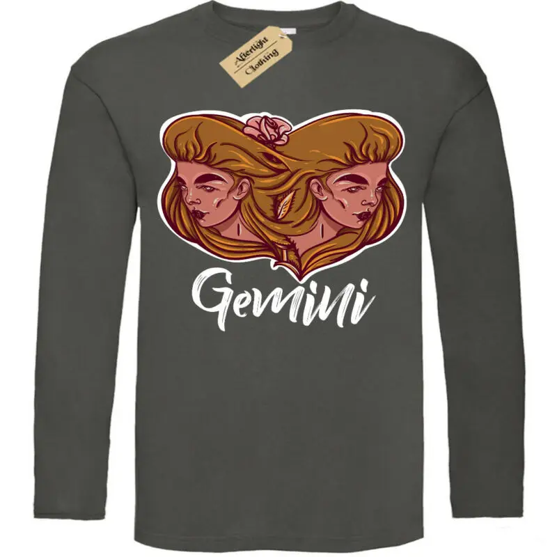 Футболка Gemini Sternzeichen Horoskop Herren Langarm |
