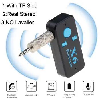 

HobbyLane 3 in 1 X6 USB Wireless Bluetooth Music Audio Receiver 3.5mm Jack Dongle Adapter Car Kit Audio Adapter