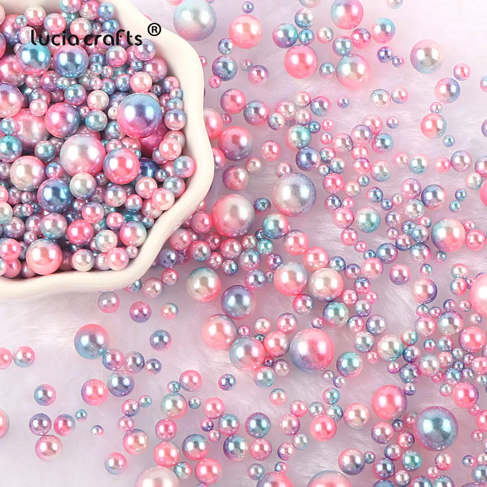 10g abs beads Random Mix 3-10mm No Hole ABS Imitation Pearl Bead For Vase Filler Makeup Brush For DIY Jewelry Making Decor F0912