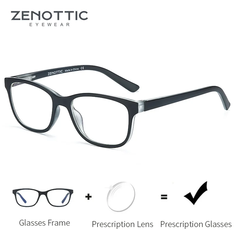 ZENOTTIC Children Prescription Progressive Computer Glasses for Girls Boys Blue Light Blocking Photochromatic Myopia Eyeglasses