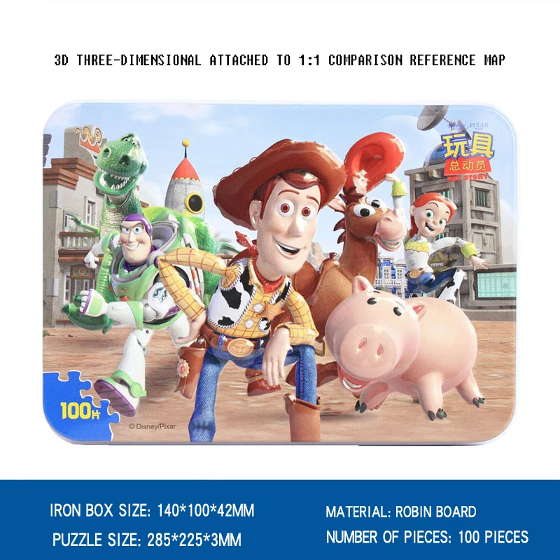 Disney Toy Story 4 Мультфильм анимационные Пазлы для детей детей 100 штук Пазлы Детские Замороженные 2 деревянные игрушки