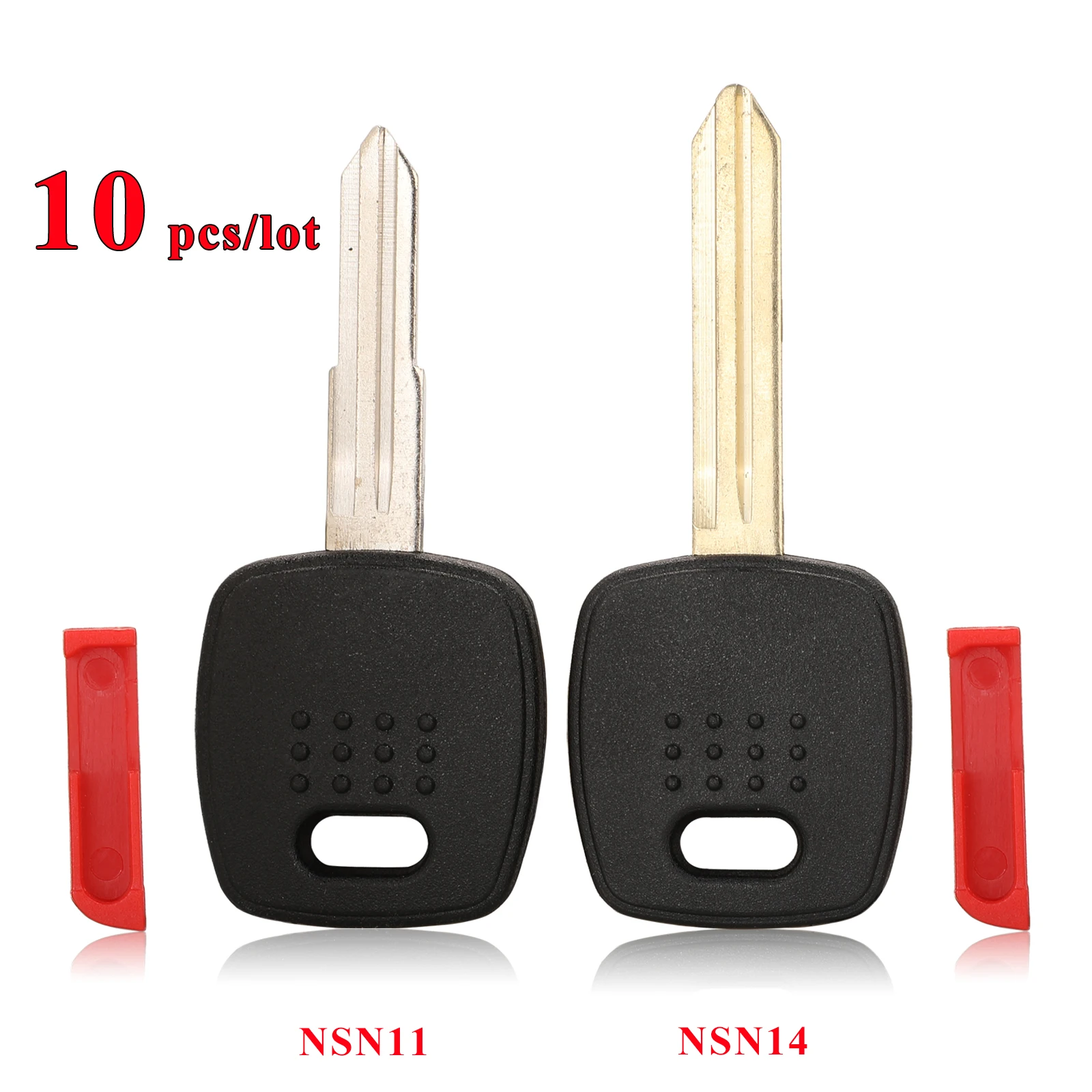 Keyforkess 10x per Nissan A33/A32 Transponder Key Shell sostituzione Fob Auto Car Key Cover Case NSN14/NSN11 lama vuota non tagliata - Hda26d5f01aed4a0893cdda2a3967b3a7b