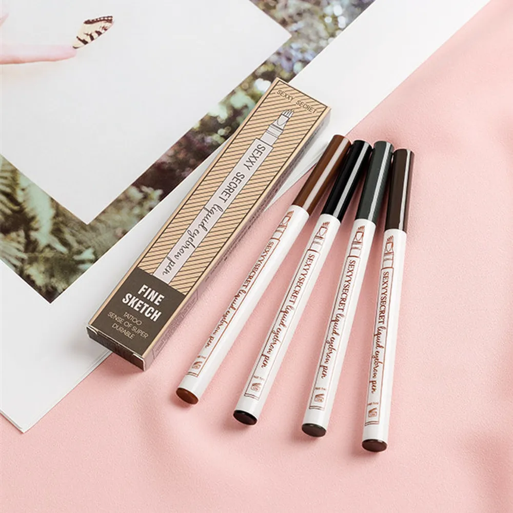 4 Head Liquid Eyebrow Tattoo Pen Waterproof Eye Makeup Cosmetics Easy To Wear 4 Color Eye Brow Pencil Eyebrow Enhancer Maquiagem 4 Head Liquid Eyebrow Tattoo Pen Waterproof Eye Makeup Cosmetics Easy To Wear 4 Color Eye Brow Pencil Eyebrow Enhancer Maquiagem