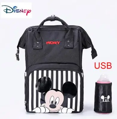 Disney милый Минни Микки красная сумка для подгузников Мумия сумка рюкзак большой водонепроницаемый детский подгузник сумка для беременных полосатый Бант горошек узор - Цвет: 3