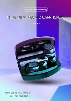 

IPX5 Waterproof Sport Earphones Smart Touch Control BluetoothV5.0 with charging box Automatic Pairing HIFI Earbuds