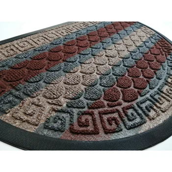 

Door Mat Floor Mat Half Circle Fan Carpet Thick Rubber Waterproof Non Slip Easy Clean Indoor Outdoor Entrance Home Hotel Welcome