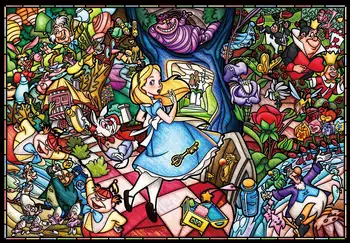 

Jmine Div 5D Glass Alice In Wonderland Full Diamond Painting cross stitch kits art High Quality Cartoon 3D paint by diamonds