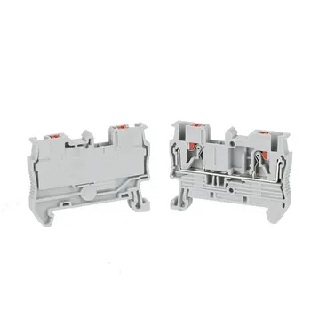 

10pcs Din Rail Terminal Block PT-2.5 Push In Spring Screwless Electrical Blocks Connector PT2.5 Wire Conductor Cable Terminal