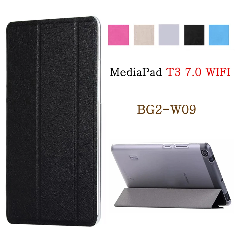 

Tablet case for funda Huawei MediaPad T3 7 Wifi 7.0 BG2-W09 Honor Play Tablet 2 leather flip cover stand case protective shell