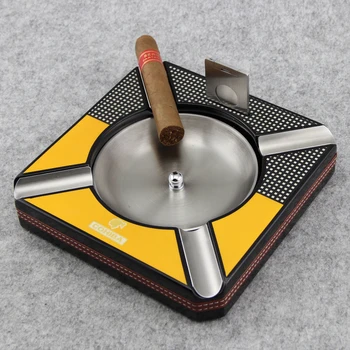

Postage COHIBA Gao Xi Ba cigar ashtray solid wood 4P snow and ashtray with snow eggplant cut ashtray