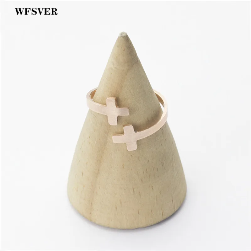 WFSVER женское кольцо из нержавеющей стали золото/серебро/Роза крестик