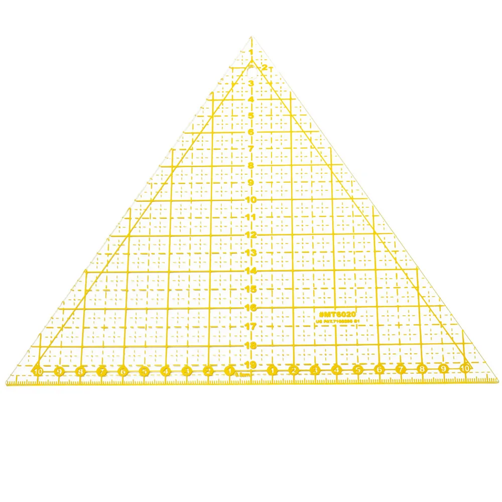 1 шт. Лоскутная линейка акриловый материал многофункциональная стеганая линейка в форме трапеции швейный инструмент 2 стиля MT6020 MT6021 - Цвет: MT6020