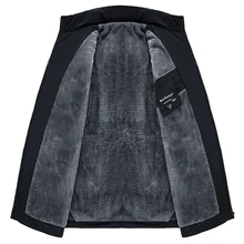  Men's Plush Thickened Parkas Stand Collar Winter Jacket Men's Parker Coat Winter Warm Thick Zipper Coat Padded Overcoat for Men 