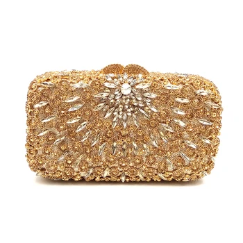 

Nigerian women evening party bag Nigeria bridal wedding diamonds bag accessories elegant clutches hollow out crystal bag purses
