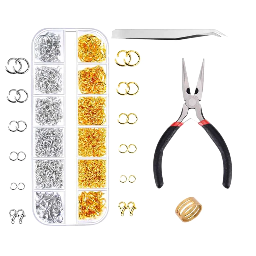 

12 Grids DIY Jewelry Making Kit Metal Craft Supplies for Bracelet Earrings