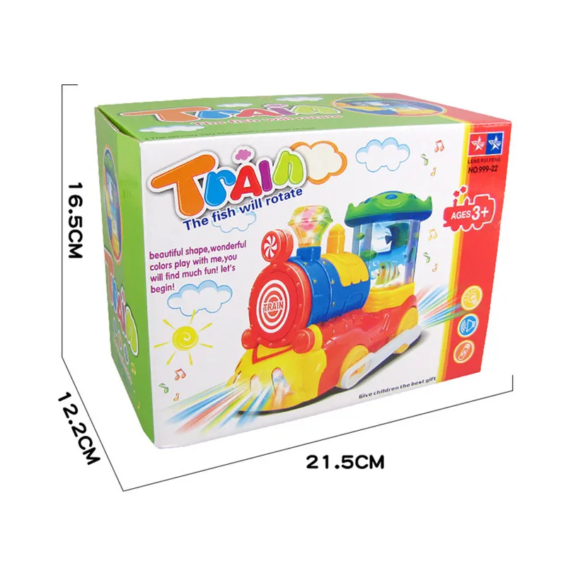 Electric Music Train Rotating Horse Funny Toys Car Model Plastic Lighting Toy Kid Boy Birthday Gift