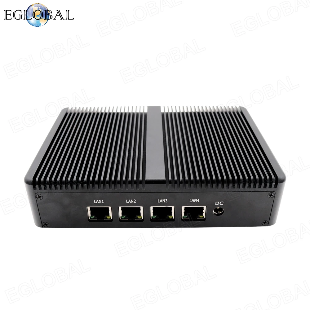 TDP 10 Вт Pfsense мини ПК intel Celeron J1900 мульти LAN брандмауэр маршрутизатор компьютер 4* RJ45 1000 Мбит/с промышленный безвентиляторный мини-ПК