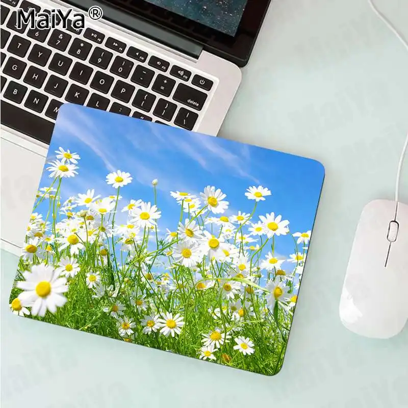 No Lock Edge18x22cm MaiYa Little Daisy высокоскоростной коврик для мыши резиновый компьютерный игровой коврик для мыши - Цвет: No Lock Edge18x22cm