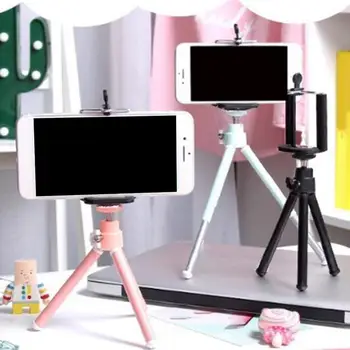 

Potable Mini Tripod Phone Stand Mobile Holder Monopod Small Desktop Photography Tripod Aluminium Digital Camera Bracket