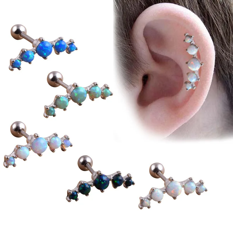Aobaoer Nail Opal Earring Multicolor Wave Ear Bones Popular | Украшения и аксессуары