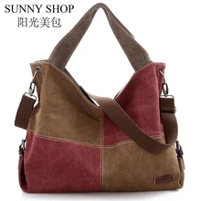 Солнечный магазин Холщовая Сумка Женская сумка холщовая Повседневная винтажная сумка на плечо модная Большая вместительная сумка-тоут клетчатая панельная сумка