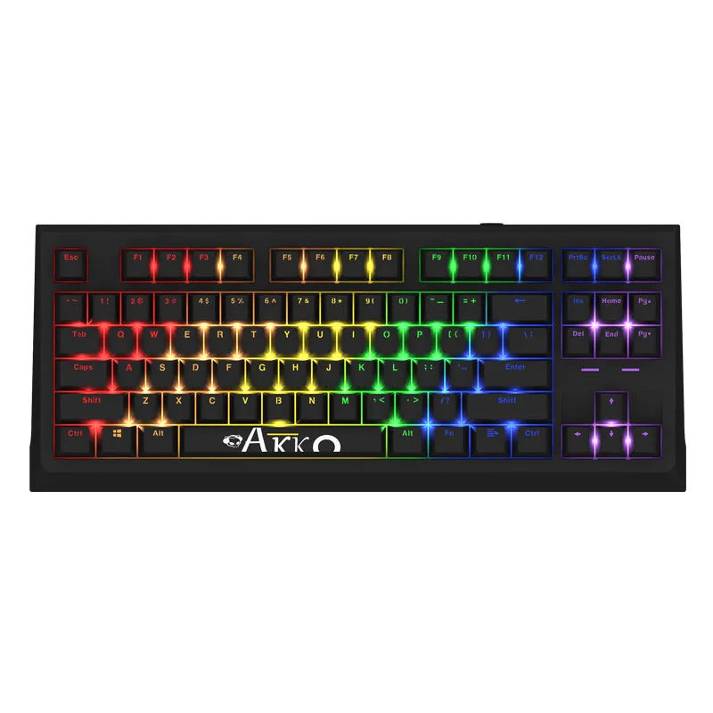 

A ai Cool Akko Akc87 Game Mechanical Keyboard Black Shaft Keyclick Desktop PC Laptop Cable 87 Key