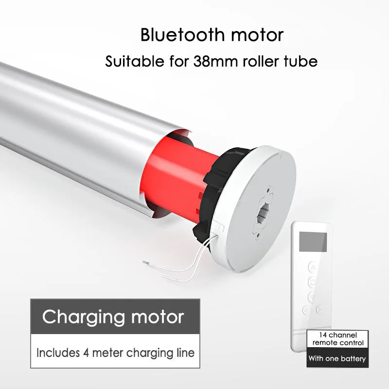 Горячая Bluetooth жалюзи мотор DC12V моторизованный мотор для 38 мм трубки электронный мотор контролируется мобильным телефоном app