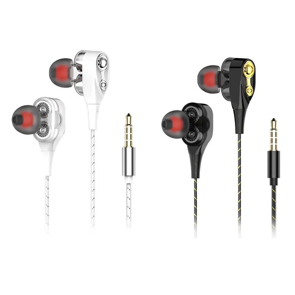 Roreta controlador Dual estéreo auricular con cable de 3,5mm Universal de alta Bass auriculares en-oído Sport auriculares Bass núcleo dinámico círculo Headset