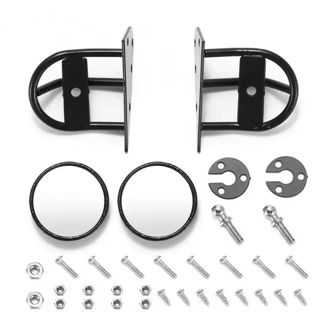 RC car traxxas trx-4 axial scx10 upgrade part stainless steel mirror trx4 movable metal modified rearview mirror