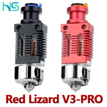 Haldis 3D Red Lizard V3 Pro V6 Hotend zmontowany bi-metal przerwa cieplna platerowana miedź Hotend do CR-10 CR10S Ender-3 V2 Ender-3 tanie i dobre opinie CN (pochodzenie) Grzejnika Red Lizard V3-PRO