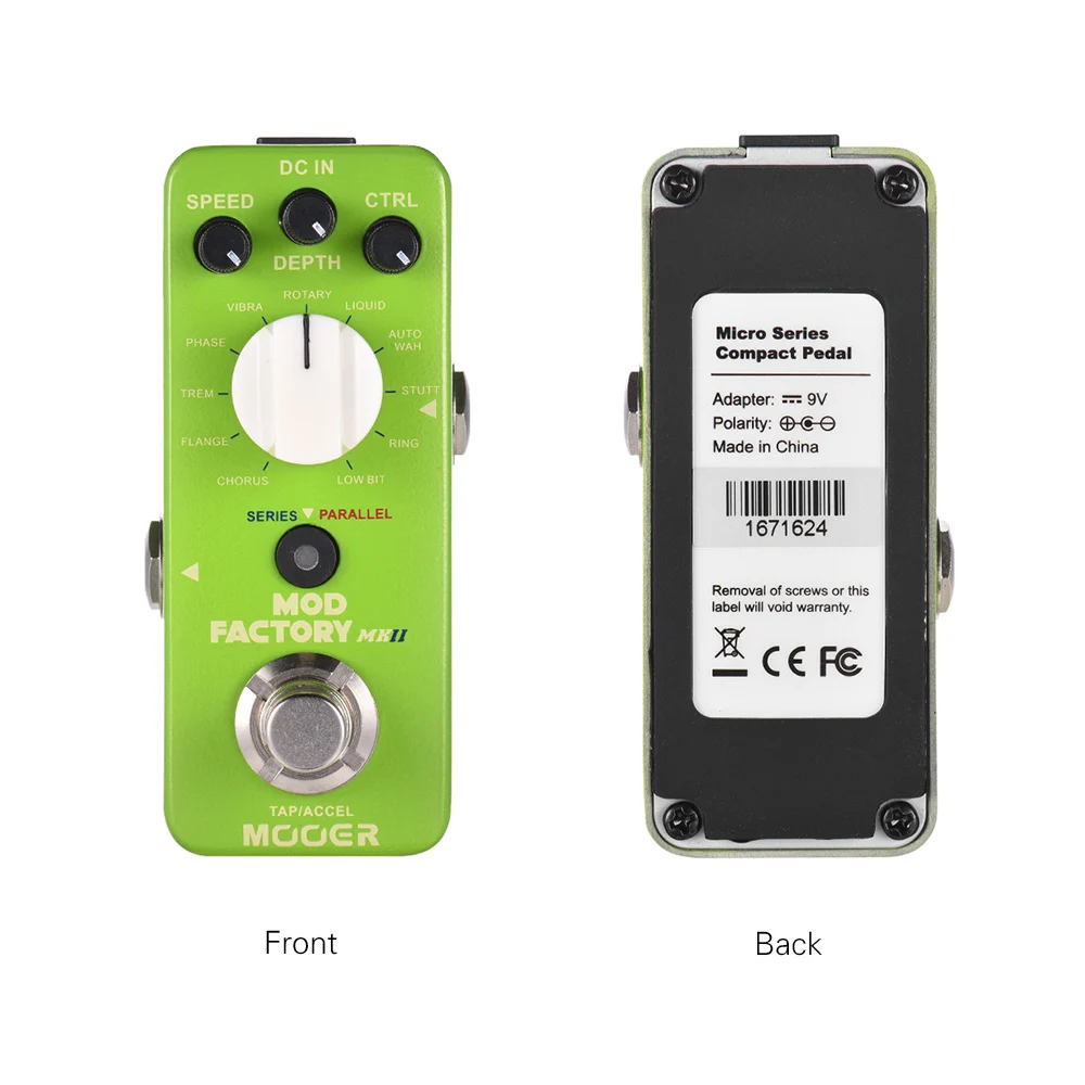  New MOOER MME2 Mod Factory MKII Multi Modulation Effect Pedal 11 Modulation Effects Tap Accel Tempo