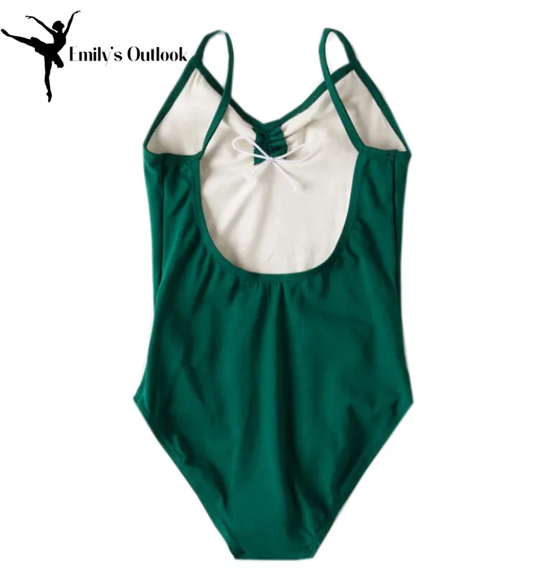 Girls' Camisole Leotard With Straps Gymnastic Ballet Dance Tutu Dress Leotard Skirt Low Back Cotton Basic Dance Wear