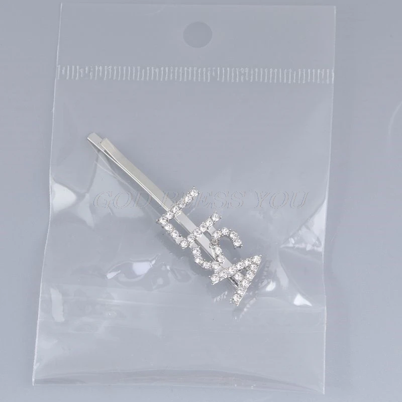 Женские металлические буквы Bobby Pins Kpop имя членов имитация жемчужины, горный хрусталь для волос зажим для поддержки болельщиков декоративные заколки