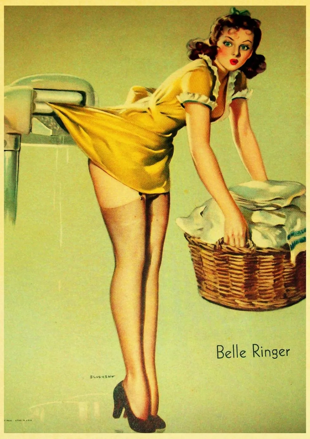 Vinatge-World-War-II-Sexy-Pin-up-Girl-Retro-Poster-Canvas-Paper-Printed-Sexy-Lady-Art(22)