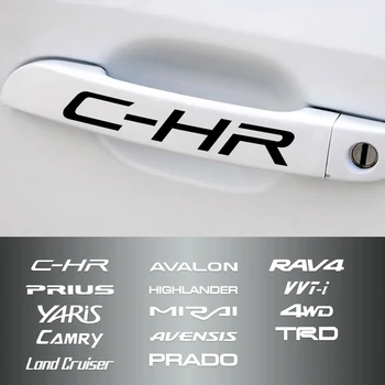 

Car Styling 4PCS For TOYOTA C-HR RAV4 Yaris Camry Land Cruiser Car Wiper Door Handle rearview mirror Decals Decoration Stickers