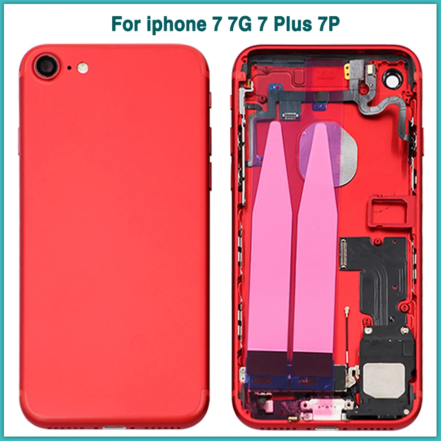 Протестировано Высокое качество для iphone 7 7G 7 Plus 7 P батарея задняя панель задняя крышка+ средняя рамка Шасси с гибким кабелем