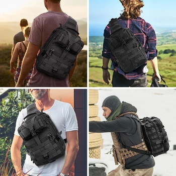 20L Tactical Assault Pack Military Sling Backpack Army Molle Waterproof EDC Rucksack Bag for Outdoor Hiking Camping Hunting 6