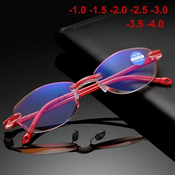 

2020 New Ultralight Rimless Reading Glasses Women Clear Lens Anti-Blu-Ray Computer Glass Presbyopia Reader Glasses