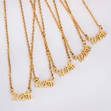 LUXUKISSKIDS подвески с буквами желание ожерелья для женщин девочек